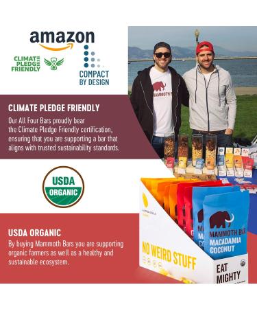 Mammoth Bar Variety Pack 10 Organic Protein Bars Prebiotic Paleo Gluten Free Egg Protein GMO Free Raw Premium Nuts - Buy Online on GoSupps.com