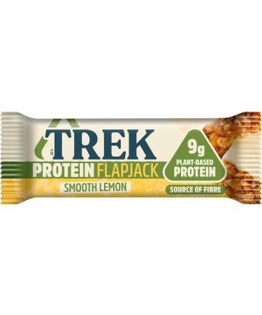 TREK High Protein Flapjack Smooth Lemon - Gluten Free Vegan Snack - 16 Bars - Buy Online on GoSupps.com
