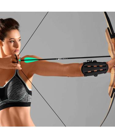 KESHES Archery Armguard - Adjustable Forearm Protector for Bow Hunting - Black - Buy Online on GoSupps.com
