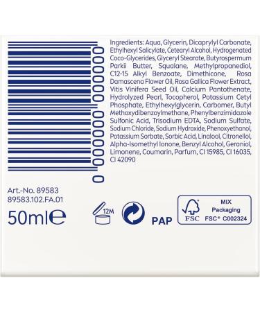  NIVEA NIVEA VITAL Radiant Complexion Rich Day Care for Mature Skin (50ml) Moisturizing Cream with Rose Petals Oil and Calcium Face Care for Enhanced Skin - Buy Online on GoSupps.com