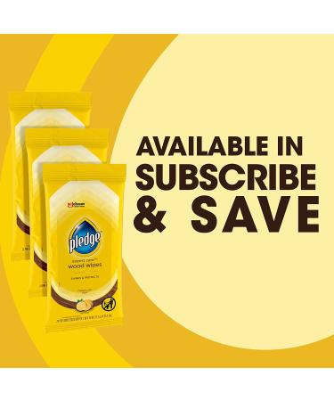Pledge Multi-Surface Furniture Polish Wipes - 24 Total Lemon Wipes for Wood, Granite, Leather - Cleans and Protects - Buy Online on GoSupps.com