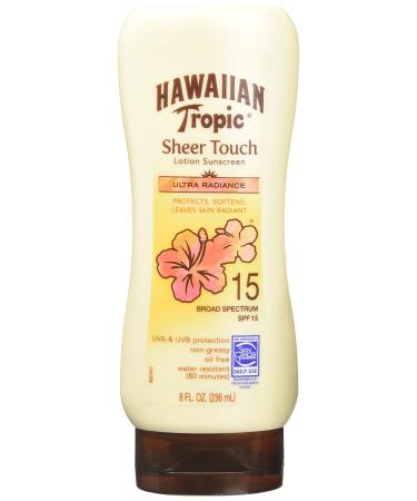 Hawaiian Tropic Sheer Touch Lotion Sunscreen Ultra Radiance SPF 15 8 oz (236 ml)