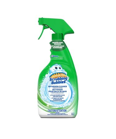 Scrubbing Bubbles Bathroom Cleaner with Bleach Attacks Mildew Stains on Tubs Shower Walls and More 946mL Spray