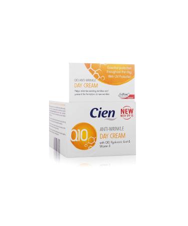 Cien Anti-Wrinkle Day Cream with Q10 & Vitamin E - Moisturizer for Aging Skin | UV Protection | 50 ml - Buy Online on GoSupps.com