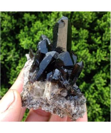 Natural Crystal Rough 120g Rare Natural Beautiful Black Quartz Crystal Cluster Tibetan Specimen - Buy Online on GoSupps.com