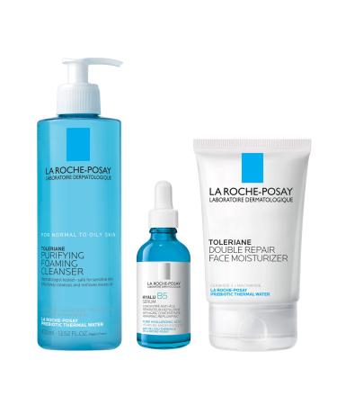 La Roche-Posay Toleriane Double Repair Face Moisturizer Daily Moisturizer Face Cream with Ceramide & Niacinamide for All Skin Types Immediate Comfort & Long Lasting Hydration Fragrance Free 18.59 Fl Oz (with Full Cleanse