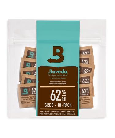 BOVEDA for storing herbs |2-way moisture regulation with 62 % relative moisture |Size 8 protects up to 30 g of flowers |Prevents the loss of terpenes overcocking & mold |Recovery packaging with 10 pieces 62% RH (Herbal Medicine)