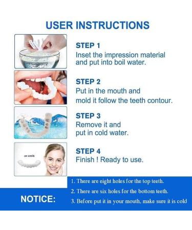 XLBHSH 4 Sets Fake Teeth - Instant Cosmetic Veneers for a Perfect Smile | Buy Now! - Buy Online on GoSupps.com