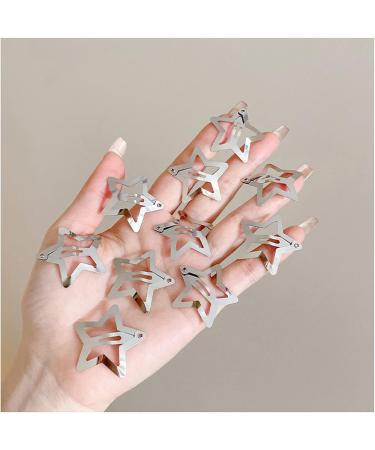 TMXAOK 50 Pieces Star Hair Clips Metal Star Snap Hair Clip Y2K Sliver Hair Barrettes Small Non Slip Hairpin for for Toddler Women Girls Lovely Hair Accessories Silver - Buy Online on GoSupps.com