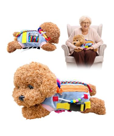 Realistic Dog Dementia Products for Elderly Fidget Blanket for Adults with Dementia Autism Sensory Toys Dementia Patients Sensory Blanket Alzheimers Products Activities