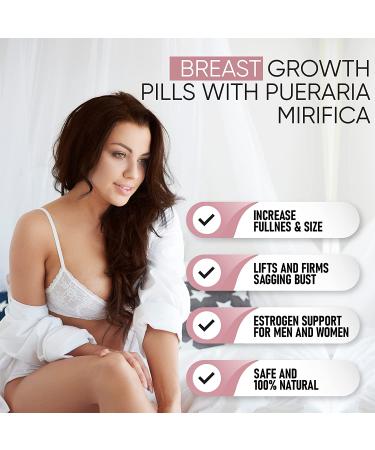 Breast Enhancement Pills and Estrogen Supplement for Women and Men  Breast Enlargement Pills for Women and Transgender - 60 Breast Growth Pills with Pueraria Mirifica - Bigger Breast  Bigger Boobs - Buy Online on GoSupps.com