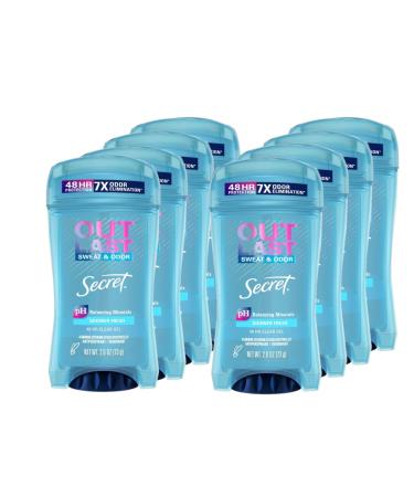 Secret Outlast Clear Gel Antiperspirant Deodorant Shower Fresh Scent 2.6 oz. Pack of 8