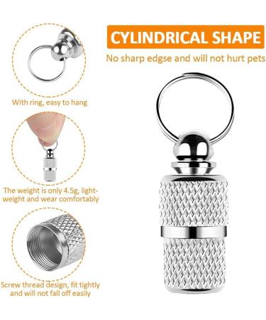 Pack of 6 Waterproof Address Tags for Dogs & Cats - Custom Pet Collar Pendants with Key Ring - Buy Online on GoSupps.com