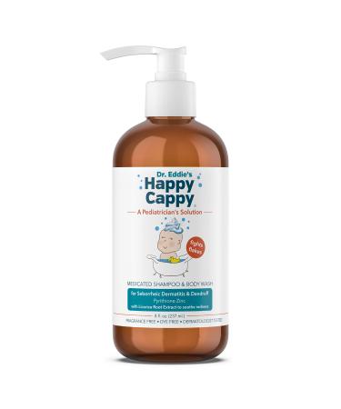 Dr. Eddies Happy Cappy Medicated Shampoo for Children, Treats Dandruff and Seborrheic Dermatitis, No Fragrance, Stops Flakes and Redness on Sensitive Scalps and Skin, Cradle Cap Brush Not Needed, 8 oz