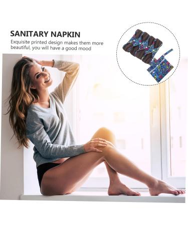 Mama Cloth 6Pcs Washable Menstrual Pads - Reusable Panty Liner Leak-Proof Napkin Charcoal Bamboo Pads - Assorted Colors - Pack of 6 - Buy Online on GoSupps.com