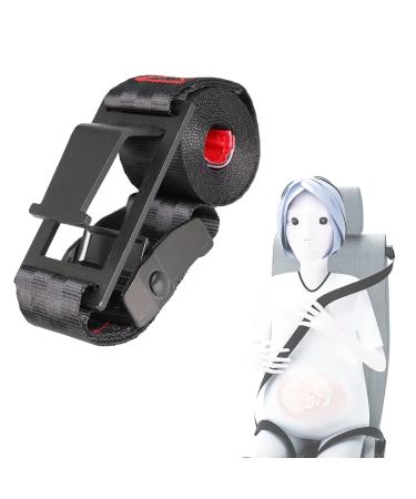 Hikig Strong Metal Pregnancy Seat Belt Adjuster Prevent Compression of The Abdomen Comfort & Safety Maternity Car Seat Adjuster Protect Unborn Baby a Must-Have for Expectant Mothers Black