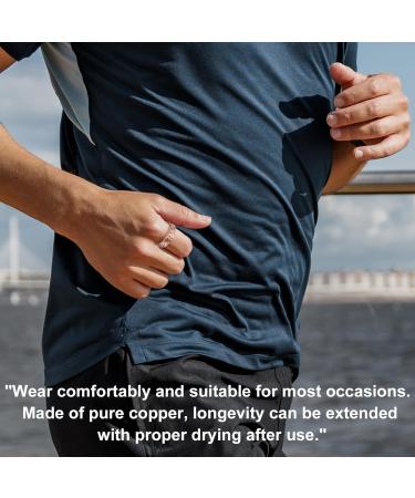 EnerCoppeX Pure Copper Ring for Men Lymphatic Drainage Adjustable Magnetic Ring 3500 Gauss Magnet (CPR-0282C-L) - Buy Online on GoSupps.com