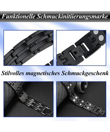 Vicmag Titanstahl Magnetic Hardship Rings for Men | Ultra-Strength Double-Row Magnets with Adjustment Tools & Gift Box - Wheat Black - Buy Online on GoSupps.com