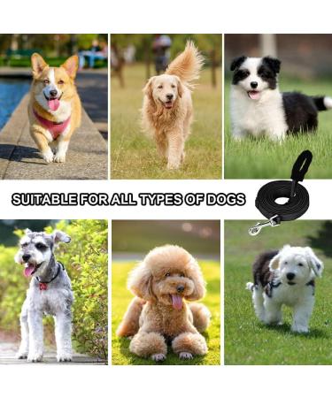 10m Drag Line for Dogs - Durable Tow Line Leash with Padded Handle for Training & Walking - Suitable for Small & Large Dogs - Black - Buy Online on GoSupps.com