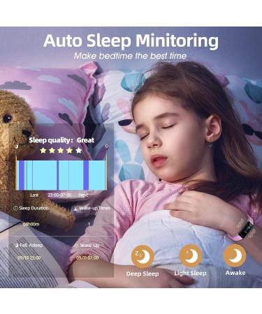 Buy IP68 Waterproof Fitness Tracker Watch for Kids - Heart Rate & Sleep Monitor 11 Sports Modes Pedometer - Perfect Gift for Boys & Girls in Pink - Buy Online on GoSupps.com