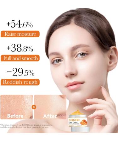 Turmeric Face Cream Turmeric Brightening Face Cream for Radiant & Glowing Skin Turmeric Dark Spot Corrector Age Spot Remover Natural Turmeric Cream Skin Care Moisturizing Erase Fine Lines 50g - Buy Online on GoSupps.com