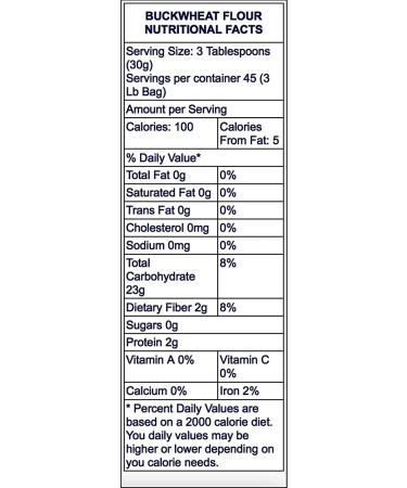 Bouchard Family Farms Acadian Light Buckwheat Flour - Gluten-Free & Kosher - 3lb Bag - Buy Online on GoSupps.com