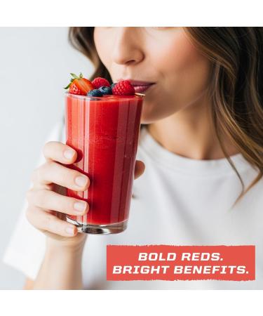 Organic Super Reds Powder 11 Superfoods with Beet Root Berries Reishi & Cordyceps Natural Energy Circulation & Immune Support USDA Organic Vegan Non-GMO Gluten-Free Superfood Drink 28 Servings - Buy Online on GoSupps.com