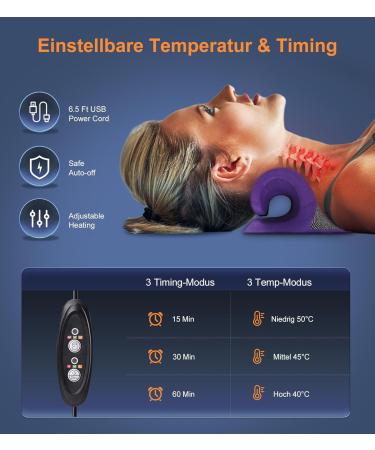 Neck Extensor & Stretcher | Neck & Shoulder Relaxer | Purple Neck Support & Chiropractic Pillow for Pain Relief - Buy Online on GoSupps.com