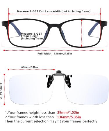 Rectangular Clip-On Blue Light Blocking Glasses - TS309 C03 | Reduce Eye Strain & Light Sensitivity - Buy Online on GoSupps.com