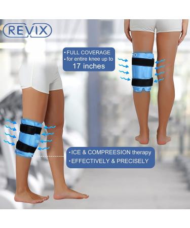 REVIX XL Knee Ice Pack - Reusable Gel Cold Pack for Knee Pain Relief - Ideal for Injuries, Swelling, Bruises - Blue - Buy Online on GoSupps.com