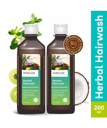 Axiom Ayurveda Mukti Gold Hairwash Shampoo 200 ml - Nourishing Ayurvedic Hair Care for Healthy Scalp & Hair - Buy Online on GoSupps.com