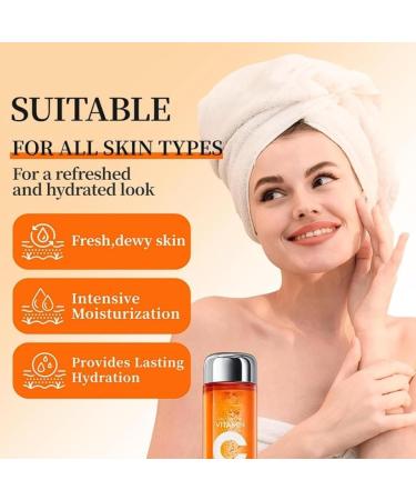  Nuvilo Vitamin C Toner with Hyaluronic Acid Facial Toner for Brightening Moisturizing and Antioxidant Pore-Minimizing Toner for Glowing Skin 130ml (6 Pack) - Buy Online on GoSupps.com