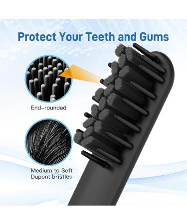 Toothbrush Replacement Heads for Quip - Spin Electric Brush Head Refills 6-Pack Black | International Shipping Available - Buy Online on GoSupps.com