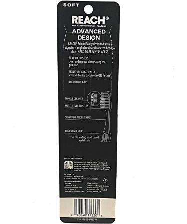 REACH Advanced Design Toothbrushes Soft Full Head Value Pack - 2 Count - Buy Online on GoSupps.com