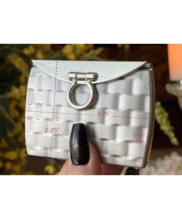 Azi Set of 2 Compact Mirrors - Double Sided Purse Design with Hinge and Flap Open Style - Silver & Purple - Buy Online on GoSupps.com