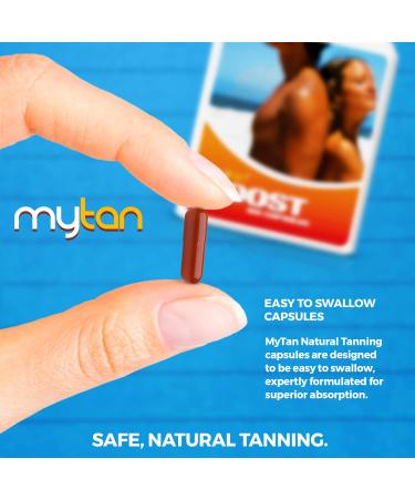 MyTan Boost Tan Pills | 100 Capsules | Sun Tan Accelerator | Natural Tanning Supplement | Tyrosine Copper Multivitamin | 25-Day Extended Holiday Supply - Buy Online on GoSupps.com