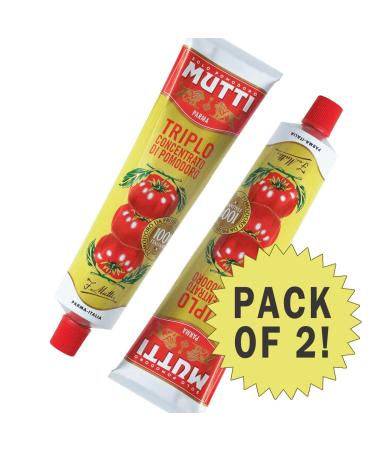 Mutti Triple Concentrated Italian Tomato Paste Tube 6.53oz - Pack of 2 | Authentic Italian Flavors in Every Bite - Buy Online on GoSupps.com