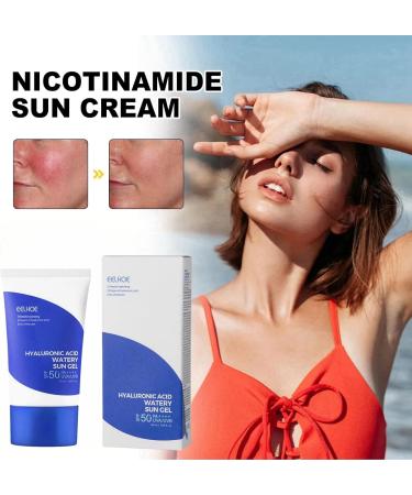 Hyaluronic Acid Watery Sun Gel Korean Sunscreen Sun Cream Hyaluronic Acid SPF50+ Pa++++ Sunscreen Korean SPF 50 Face Moisturiser Waterproof Face Sun Cream SPF 50 Moisturizing Korean Sunscreen Stick - Buy Online on GoSupps.com
