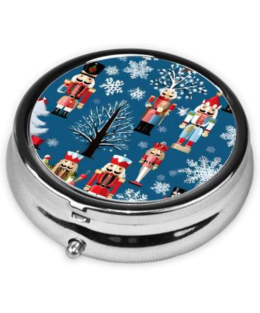 Women s Nutcracker Ballet Xmas Dance Round Pill Box - 3 Compartment Portable Travel Organizer for Medicine & Vitamins - Buy Online on GoSupps.com