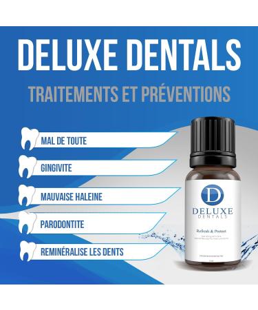 Deluxe Dentals Freshens & Protects Maximum Strength Fast Acting 100% Pure Botanical Oils Natural Remedy For Teeth & Gums Works as Toothpaste Mouthwash & Breath Freshener 15ml - Buy Online on GoSupps.com