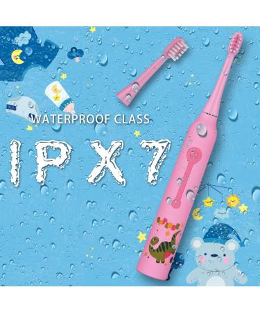 7AM2M Kids Electric Toothbrush with 4 Heads, 3 Modes, Smart Timer - Pink | Age 3+ | IPX7 Waterproof - Buy Online on GoSupps.com