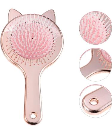 FRCOLOR Hair Paddle Detangler Cute Styling Brush Gold Women Brushes Shape Static Portable Shampoo Cartoon Grooming Tool Girls Head Ears No Handle Shaped - Buy Online on GoSupps.com