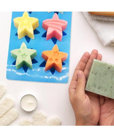 Six-Hole Five-Pointed Star Mold Silicone Fondant molds Cookie Silicone Jelly molds Casting Chocolate Wax Candy molds Silicone Soap Making Mold 3D Handmade soap ice Cubes - Buy Online on GoSupps.com