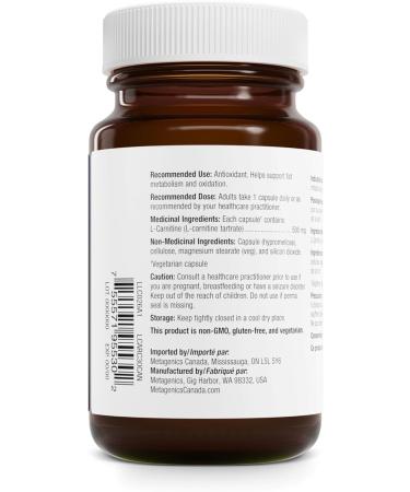 Metagenics - L-Carnitine - 30 Capsules - Buy Online on GoSupps.com