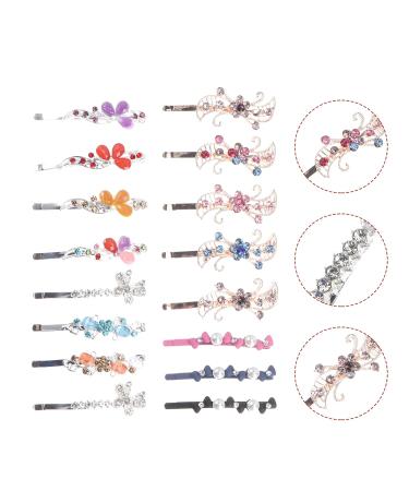 Embellished Bobby Pins Set | Rhinestone Pearl Hair Clips for Women & Girls (19 Pcs Random Patterns) - Stylish Hair Accessories - Buy Online on GoSupps.com