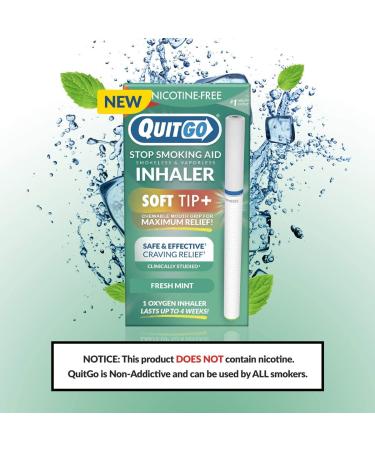 Quit Smoking Aid Inhaler + Chewable Filter - Fresh-Mint Flavor | Nicotine Free & Non-Addictive Support for Oral Fixation & Cravings - Buy Online on GoSupps.com
