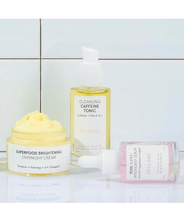 Buy SUPERFOOD Brightening Overnight Cream - Vegan Turmeric Vitamin C Squalane & Ginseng - Hydrating Skin Firming Night Treatment for Radiant Skin - Buy Online on GoSupps.com