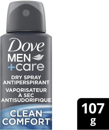 Dove Men+Care Dry Spray Antiperspirant Deodorant for 72H Sweat & Odour Protection Clean Comfort with Triple Defense Technology 107 g - Buy Online on GoSupps.com