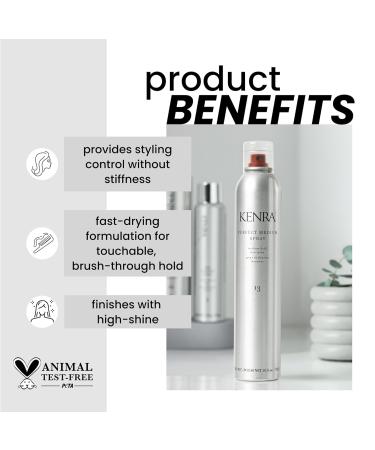 Kenra Perfect Medium Spray 13 | Provides Styling Control Without Stiffness | Medium Hold | Fast-Drying Formulation | High Shine Finish | All Hair Types 1.5 Ounce (Pack of 1) 80% VOC - Buy Online on GoSupps.com