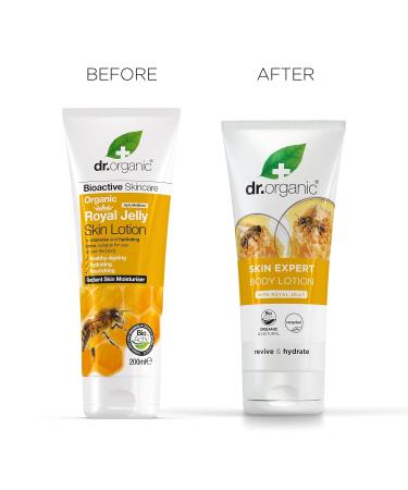 Buy Dr. Organic Skin Expert Body Lotion with Gel e Royale Natural Vegetarian Paraben & SLS-Free 200ml for All Skin Types Eco-Friendly & Animal Test-Free - Buy Online on GoSupps.com